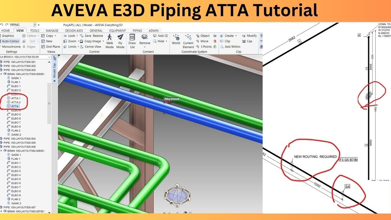 Aveva E3d Piping Atta Tutorial For Accurate Piping Models Youtube