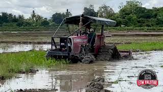 MF385 ST (Semi Track) Tractor with 90inch Rotavator