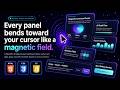 Cursor-Driven Dashboard UI Using HTML, CSS & JavaScript | Magnetic Panel Effect