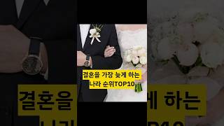 결혼을 가장 늦게하는 나라 순위TOP10