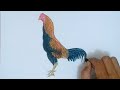 Cara Menggambar dan Mewarnai Ayam Jago / How to Draw a Rooster