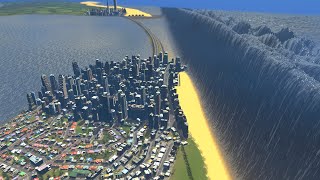 Massive Tsunami Destroys Split City | Cities Skylines Tsunami #158