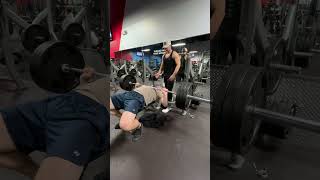 315lb Top Set Skinny Boi Bench Press #gym #workout