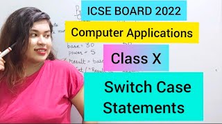 ICSE Class 10 Computer Applications | switch case in java | java 2022 Board #switchcase #java