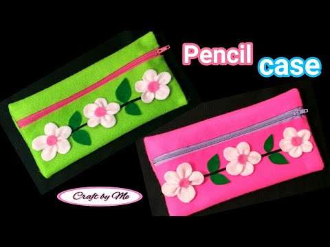 Cara Membuat Tempat Pensil Dari Kain Flanel Mudah Tanpa Jahit || DIY ...