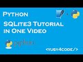 Python SQLite3 tutorial in One Video | yusy4code