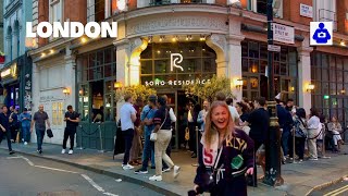 London Walk 🇬🇧 Nightlife, West End, SOHO to Piccadilly Circus | Central London Walking Tour [4K HDR]