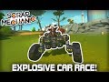 Racing Vehicles Made Out of Explosives! (Scrap Mechanic #345)