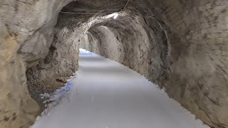 Leukerbad / Torrent - Talabfahrt (Rückfahrtpiste) mit Tunnel - Switzerland