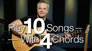 Play 10 Songs With 4 Chords - Free Guitar Lessons