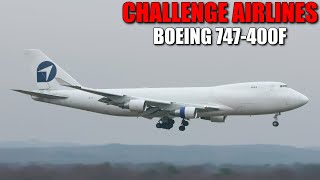 [4K: LANDING \u0026 TAKEOFF!] - Challenge Airlines Boeing 747-400F at Cologne Bonn Airport -