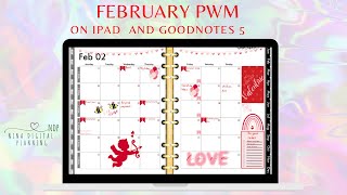 Let’s plan February! Digital PWM with IPad and goodnotes!