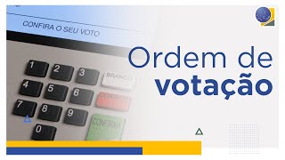 Qual a ordem de votação na urna eletrônica?