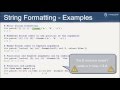 8 String formatting   Online Python Training Courses   NumPy   SciPy   Enthought