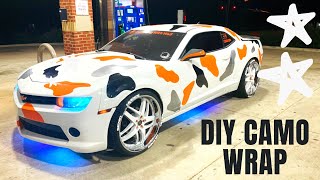 DIY CAMO wrap on my 2015 Camaro