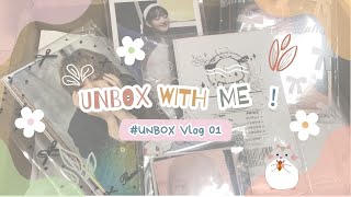 (Unbox with me)開箱同學送的禮物 l 超級多好物~ l (G)-idle  Stray Kids IVE l 包材、封口貼 l K-POP 追星 好物