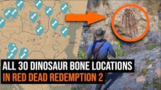 Where To Find ALL 30 Dinosaur Bones In Red Dead Redemption 2