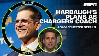 What's next for Jim Harbaugh as the Chargers' head coach? Adam Schefter details | NFL Live