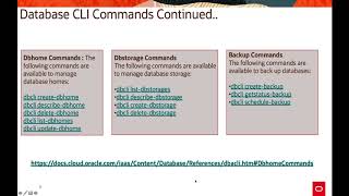 Database Command Line Interface (DBCLI) 23