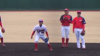 2019/2/2@由宇練習場 ドラ7ルーキー・羽月隆太郎選手の守備練習