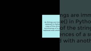 How to replace a character in a string using replace() method in Python #pythonforbeginners #python