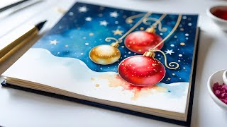 Create Your Own MAGICAL Christmas Ornaments with Watercolor Painting!