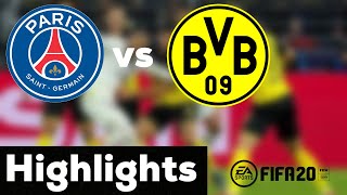 HIGHLIGHTS | Paris Saint Germain vs Dortmund FIFA 20 Simulation