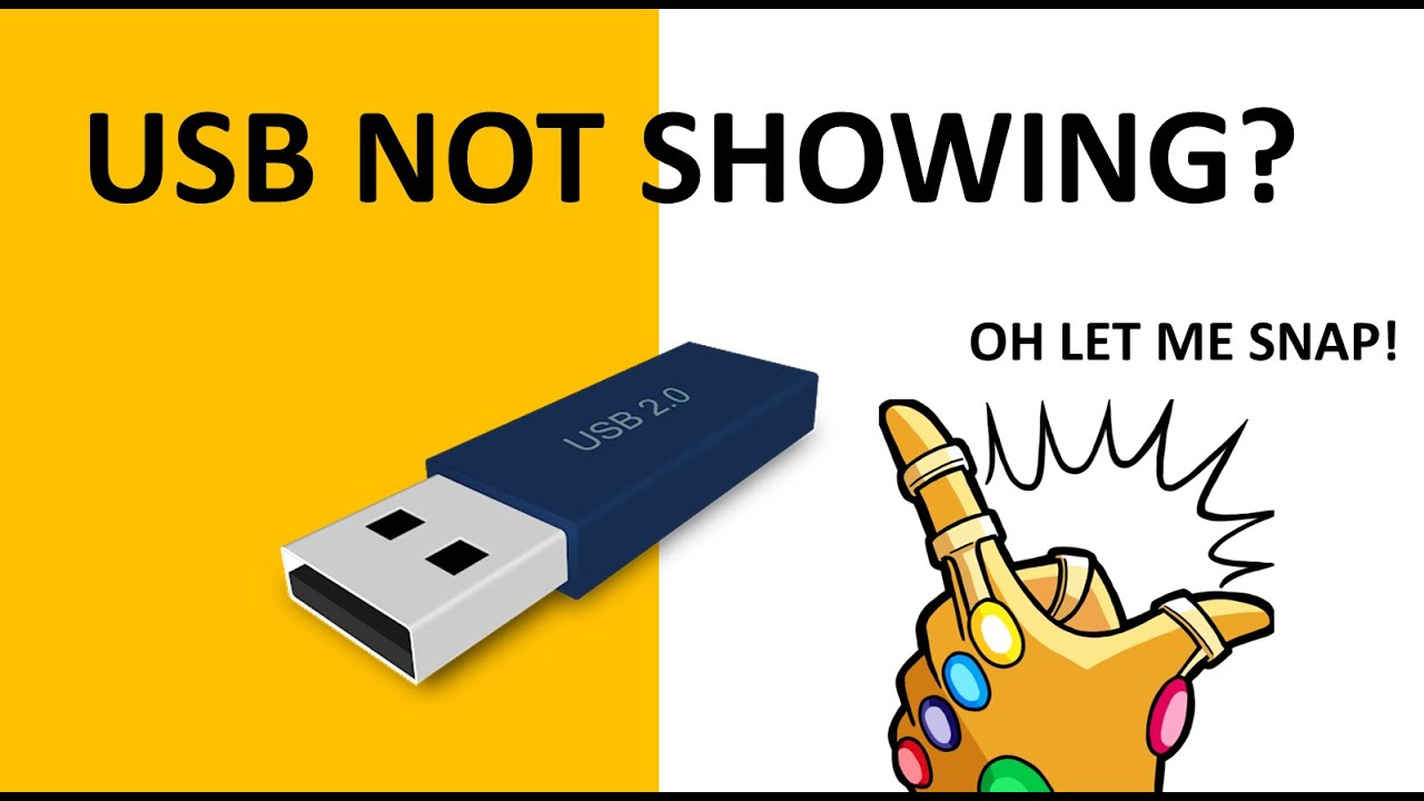 Usb Not Showing In My Computer | Learn How To Fix Usb Not Showing Up Or ...