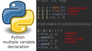 The right way to declare multiple variables in Python