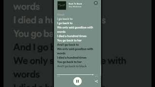 Back to black - Amy Winehouse Lyrics #backtoblack