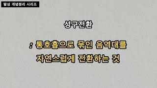 보컬레슨 용어 개념정리 : 성구전환