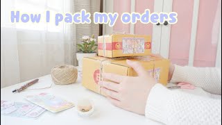 How I pack my orders วิธีแพ็คของส่งไปรษณีย์ แบบ Poyja | ห่อพัสดุ ส่งไปรษณีย์ แบบน่ารักๆ | แพ็คสินค้า