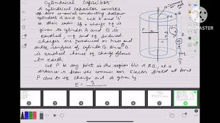 Class 12 physics unit -1 electrostatics ( capacitance of cylindrical capacitor)