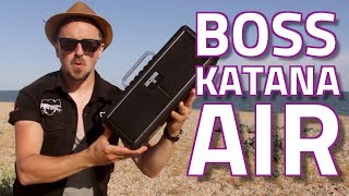 Boss Katana Air Wireless Amplifier At The Beach! In Depth Review & Demo