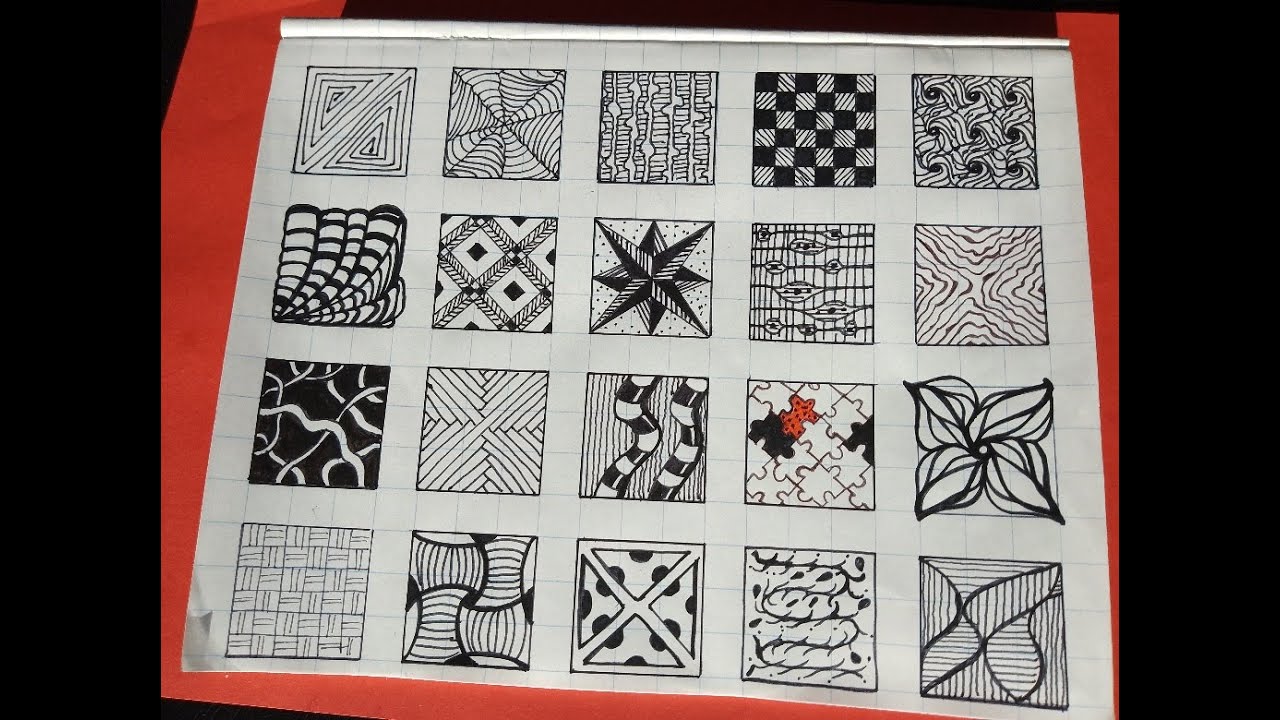 1001 Easy Tangle Patterns 91 Youtube