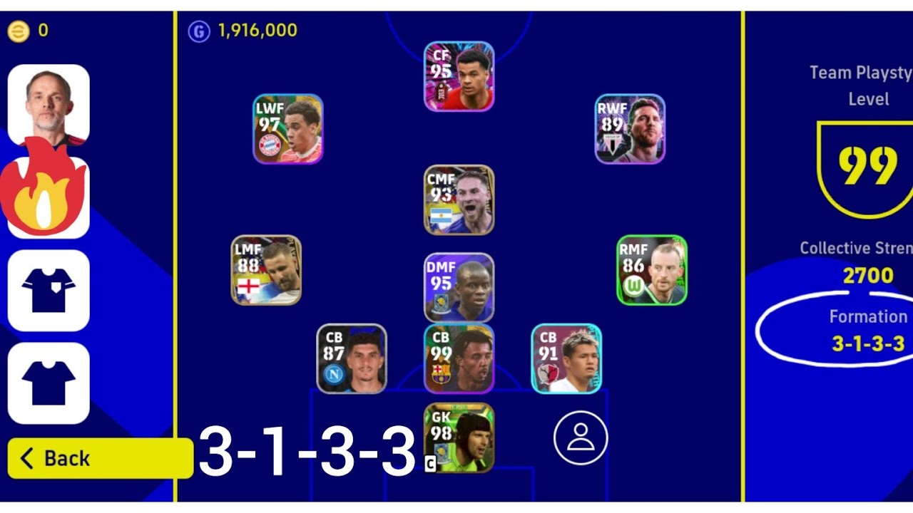 топ схемы Formation 3-1-3-3 Tactics Efootball Mobile 3-1-3-3 - YouTube