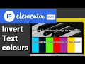 Invert Text Over A Background Or Image - Mix Blend CSS Elementor