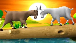 The Two Wise Goats 3D Animated Hindi Moral Stories for Kids | दो समझदार बकरी हिन्दी कहानी Tales
