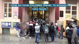 Paris: how safe is it for children in Paris to go to school (part 4 Paris France, FRENCH subtitels)
