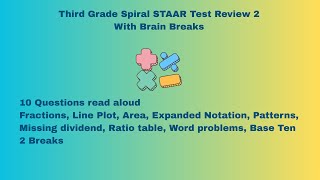3rd Grade STAAR Math Review 2 in 9 Minutes | Spiral Practice + Movement Breaks