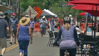 Pleasanton Shuts Main Street to Traffic to Allow Al Fresco Dining