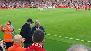 YNWA Liverpool vs Osasuna Alan Kennedy Speech Michael Robinson and Tommy Leishman. 09/08/21