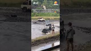 MOMEN MOBIL PAJERO OFFROAD DI JALUR LAVA TOUR KALI KUNING MERAPI #SHORTS