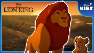 King Mufasa Teaches Simba How To Rule | The Lion King | Disney Kids