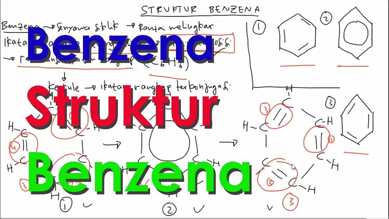 Struktur Rantai Pada Senyawa Benzena, Materi Benzena - YouTube