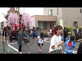 【尾張津島秋まつり】日曜日　神守地区祭礼　雨模様でなかなか山車が曳き出されなかった今年の祭礼。幸運にも、雨の止み間の町内曳きを拝見！神守の美しい山車と活気ある曳行は素晴らしいです！