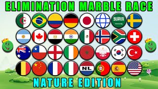 32 Countries Elimination Marble Race with 31 legs / Marble Race King