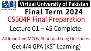 CS604P Final Term Preparation 2024 | CS604P Final Term Preparation