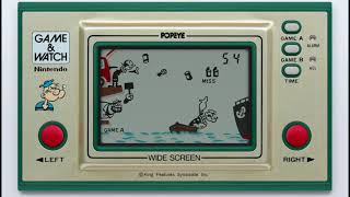 Game \u0026 Watch: Popeye (Wide Screen) [Handheld Longplay] (1981) Nintendo