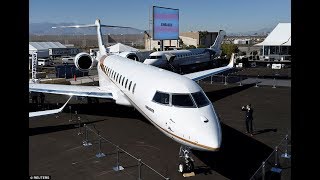 Inside the world's largest private jet: Bombardier's new £55 m aircraft is set to hit the skies